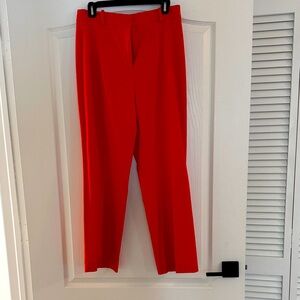 Woman’s orange pants